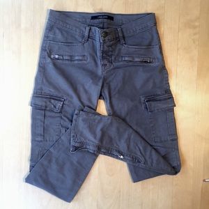 J BRAND skinny cargo pants with zip up legs